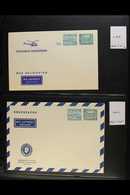 AIRMAIL POSTAL STATIONERY PRINTED TO PRIVATE ORDER 1952-1978 All Different Very Fine Unused Collection On Stock Pages, I - Other & Unclassified