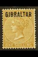 1886 1s Yellow-brown Overprinted, SG 7, Mint With Large Part Gum. For More Images, Please Visit Http://www.sandafayre.co - Gibilterra
