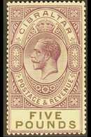 1925-32 £5 Violet And Black, SG 108, Superb Lightly Hinged Mint, With BPA Certificate. For More Images, Please Visit Htt - Gibilterra