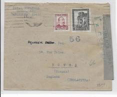 1937/38 - LETTRE Avec CENSURE REPUBLICAINE De BARCELONA => HOVE (ANGLETERRE) - Storia Postale