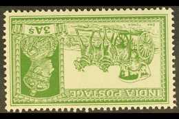 1937-40 KGVI Definitive 3a Yellow-green With WATERMARK INVERTED, SG 253w, Very Fine Mint. For More Images, Please Visit  - Other & Unclassified