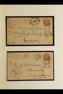 GWALIOR 1885-1948 POSTAL HISTORY COLLECTION Presented In Mounts In An Album. Includes 1885 ½a (Higgins & Gage B1), 1886  - Other & Unclassified