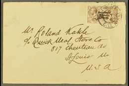 1927-28 2s.6d. Chocolate-brown Seahorse, SG 86, On A Scarce Cover Killarney To USA Tied By Cds, Corner Crease. For More  - Other & Unclassified