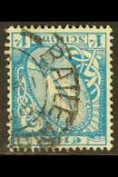 1940-68 1s Light Blue, Definitive, WATERMARK INVERTED, SG 122w, Fine Used. For More Images, Please Visit Http://www.sand - Andere & Zonder Classificatie