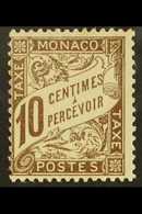 POSTAGE DUE 1905-09 10c Brown, Yvert 4, Mi 7, Very Fine Mint. For More Images, Please Visit Http://www.sandafayre.com/it - Andere & Zonder Classificatie