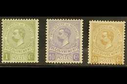 POSTAGE DUES 1910 Complete Set (Yvert 8/10, SG D36/38), Fine Mint, Fresh. (3 Stamps) For More Images, Please Visit Http: - Otros & Sin Clasificación