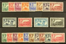 1938-48 Definitives Complete With All Perf Types, SG 101/112 Plus 101a/110a, Very Fine Mint. (22 Stamps) For More Images - Montserrat