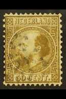 1867-69 50c Gold King Die II Perf 12½x12 (NVPH 12IIA, SG 22, Michel 12 II A), Very Fine Used, Fresh Colour & Well- Cente - Otros & Sin Clasificación