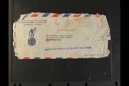 CRASH MAIL 1954 (4 Sept) Meter Mail Cover From Amsterdam To New York With Violet "SALVAGED FROM K.L.M. CRASH AT SHANNON" - Autres & Non Classés