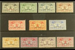 FRENCH CURRENCY 1925 Wmk "RF" In Sheet, Complete Set, Ovptd "Specimen", SG F42s/52s, Very Fine Mint. (11 Stamps) For Mor - Andere & Zonder Classificatie