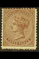 1874 3d Brown On Blued Paper, Perf 12½, SG 168, Mint Large Part Og., For More Images, Please Visit Http://www.sandafayre - Sonstige & Ohne Zuordnung