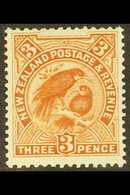 1908 3d Brown Perf 14x15 Reduced Kiwi Bird, SG 383, Never Hinged Mint. Very Fresh. For More Images, Please Visit Http:// - Sonstige & Ohne Zuordnung