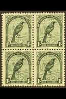 1941 1s Deep Green Parson Bird, Perf. 12½ SG 588b, Very Fine Mint Block Of Four With Three Never Hinged. For More Images - Andere & Zonder Classificatie