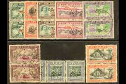 OFFICIALS 1940 Centennial Values Complete To 8d With The Variety "ff Joined", SG O141a/O149a, In Very Fine Used Pairs Wi - Andere & Zonder Classificatie