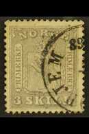 1863 3sk Violet-grey, Mi 7, Fine Used. For More Images, Please Visit Http://www.sandafayre.com/itemdetails.aspx?s=618730 - Autres & Non Classés
