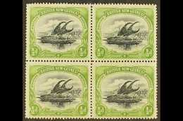 1901-05 (wmk Multiple Rosettes, Vertical) ½d Black And Yellow-green, SG 9, Fine Mint BLOCK OF FOUR. For More Images, Ple - Papúa Nueva Guinea