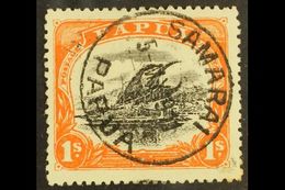 1907 1s Black And Orange, Small Papua, P.12½, SG 58, Very Fine Used Samarai Cds. For More Images, Please Visit Http://ww - Papoea-Nieuw-Guinea
