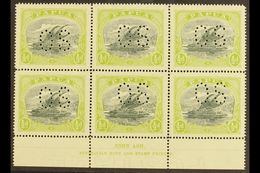OFFICIAL 1930 ½d Myrtle And Apple Green, SG O46,  ASH IMPRINT BLOCK OF SIX, Never Hinged Mint. For More Images, Please V - Papouasie-Nouvelle-Guinée