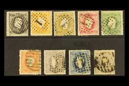 1867-70 King Pedro V 'curved Labels' Complete Set (Michel 25/33, SG 52-68), Used, Some With Small Faults As Usual, Cat £ - Andere & Zonder Classificatie
