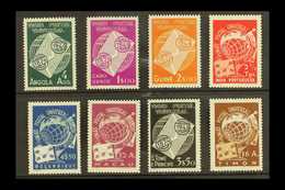 1949 UPU OMNIBUS SERIES. The 8 Different UPU Values, Including The Good Macau Stamp, Each Superb Never Hinged Mint (8).  - Altri & Non Classificati