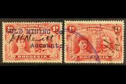 GOLD MINING 1910-13 1d Carmine Double Heads, Fiscally Used Circa 1912, With "Gold Mining Co" And "Goldfields" Overprint/ - Andere & Zonder Classificatie