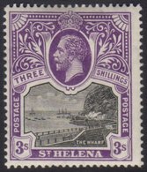 1912-16 3s Black And Violet, SG 81, Fine Mint. For More Images, Please Visit Http://www.sandafayre.com/itemdetails.aspx? - Sint-Helena