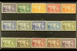 1938-44 Badge - Ship Complete Set Inc Both 8d Shades, SG 131/40 & 136b, Very Fine Mint, Fresh. (15 Stamps) For More Imag - Sainte-Hélène