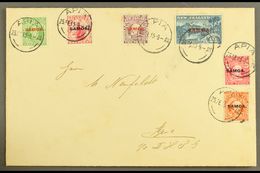 1915 KEVII New Zealand Overprints, Complete Set On Plain Cover, SG 115/21, Each With Clear Strike Of "APIA" 25.2.15 Pmk. - Samoa