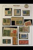 POSTES SERBES HANDSTAMPS. 1917 Interesting Collection Of Used French Stamps With Values To 40c & 50c (x2), Mostly On Pie - Serbien