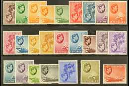 1938-49 Pictorial Definitives Set Complete, SG 135/49, Never Hinged Mint, The 12c, 25c, 30c Carmine Values Lightly Hinge - Seychellen (...-1976)