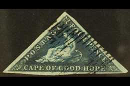 CAPE OF GOOD HOPE 1853 4d Deep Blue On Deeply Blued, SG 2, Used With Attractive Cancellation And 3 Good Margins. Attract - Unclassified