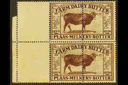 FARM DAIRY LEVY REVENUE STAMPS 1930 ½d Brown Cow, Unmounted Mint Vertical Pair Of Complete Stamps, Margins At Left, Some - Unclassified