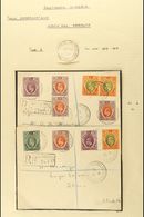 IGBEIN HILL 1910 Pair Of Registered Covers Colourfully Franked With Ed VII Values To 1s Tied With Igbein Hill Abeokuta C - Nigeria (...-1960)