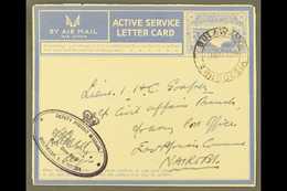 POSTAL STATIONERY - ACTIVE SERVICE LETTER CARD 1944 3d Ultramarine On White Without Overlay, H&G 4, Fine Used With "BULA - Southern Rhodesia (...-1964)