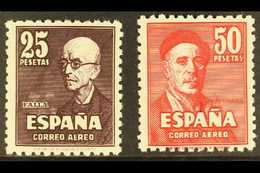 1947 Air Falla & Zuloaga Complete Set with 'A000,000' (SPECIMEN) Control Figures On Back, Edifil 1015N/16N (as Michel 94 - Other & Unclassified