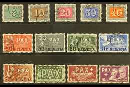 1945 Pax - Peace Complete Set (Michel 447/59, SG 447/59), Superb Cds Used, Very Fresh & Attractive. (13 Stamps) For More - Other & Unclassified