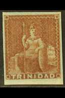 1851-55 (1d) Brownish Red On Blued Paper, SG 7, Fine Mint With 4 Good To Large Margins. For More Images, Please Visit Ht - Trinidad En Tobago (...-1961)