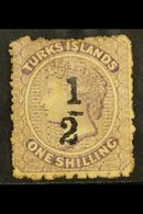 1881 '½' On 1s Lilac, Setting 4, SG 12, Mint, Lightly Toned Og. Cat £275 For More Images, Please Visit Http://www.sandaf - Turks- En Caicoseilanden