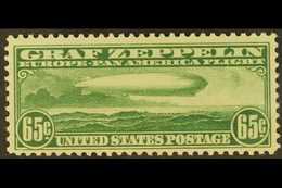 1930 AIRMAILS - 1930 65c Green, Graf Zeppelin Issue, Scott C13, Never Hinged Mint For More Images, Please Visit Http://w - Andere & Zonder Classificatie