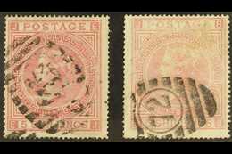 1867-83 5s Rose & 5s Pale Rose (SG 126/7) Plates 1 & 2, Lightly Used Presentable Examples With Some Minor Faults. Cat £2 - Other & Unclassified