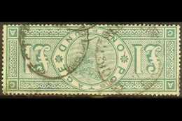 1887 RARE "INVERTED WMK" VARIETY £1 Green, Variety "inverted Watermark", SG 212 Var (SG Spec. K 17b), Small Repaired Are - Andere & Zonder Classificatie