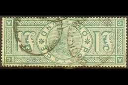 1887 RARE "INVERTED WMK" VARIETY £1 Green, Variety "inverted Watermark", SG 212 Var (SG Spec. K 17b), Small Repaired Are - Altri & Non Classificati