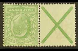 1902-10 ½d Yellowish Green, Inverted Watermark, In A Pair With St Andrews Cross, Part Of SG 218a, Very Fine Mint For Mor - Non Classés