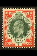 1911-13 1s Dark Green And Scarlet, SG 312, Very Fine Lightly Mounted Mint. For More Images, Please Visit Http://www.sand - Ohne Zuordnung