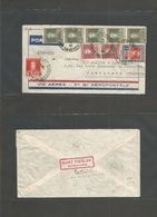 Airmails - World. 1933 (Dic) Argentina - Germany By France AC Gle. AEROPOSTALE. Multifkd Env Incl 1 Peso Stamp. - Altri & Non Classificati