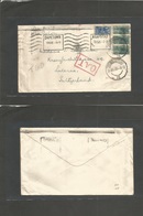 Airmails - World. 1946 (3 Nov) OAT. South Africa - Switzerland, Capetown - Luzerne. Red Special Box "OAT" Multifkd Envel - Other & Unclassified