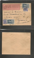 Algeria. 1941 (August) POW Internee Mail. Fort National - Switzerland, Geneve. Fkd Multifkd Envelope + Special Service C - Argelia (1962-...)