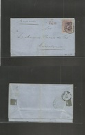 Argentina. 1877 (15 Jan) Buenos Aires - Spain, Barcelona (4 Mar) Printed Matter Rate Pre Berna Convention Time Fkd Unsea - Otros & Sin Clasificación