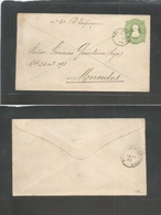 Argentina - Stationery. 1892 (2 Sept) Salto - Mercedes. 16c Green Stat Env. Endorse "nº20 Por Expreso". Vf Used. - Altri & Non Classificati