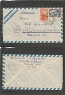 Argentina - Xx. 1956 (29 Febr, Leap Year) Charigue "FR" - Germany, Munich. Air Fkd Env, Interesting Postal Brach Usage. - Andere & Zonder Classificatie